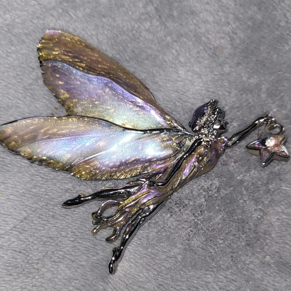 Kirk's Folly "Astral"Fairy with Star Brooch New
